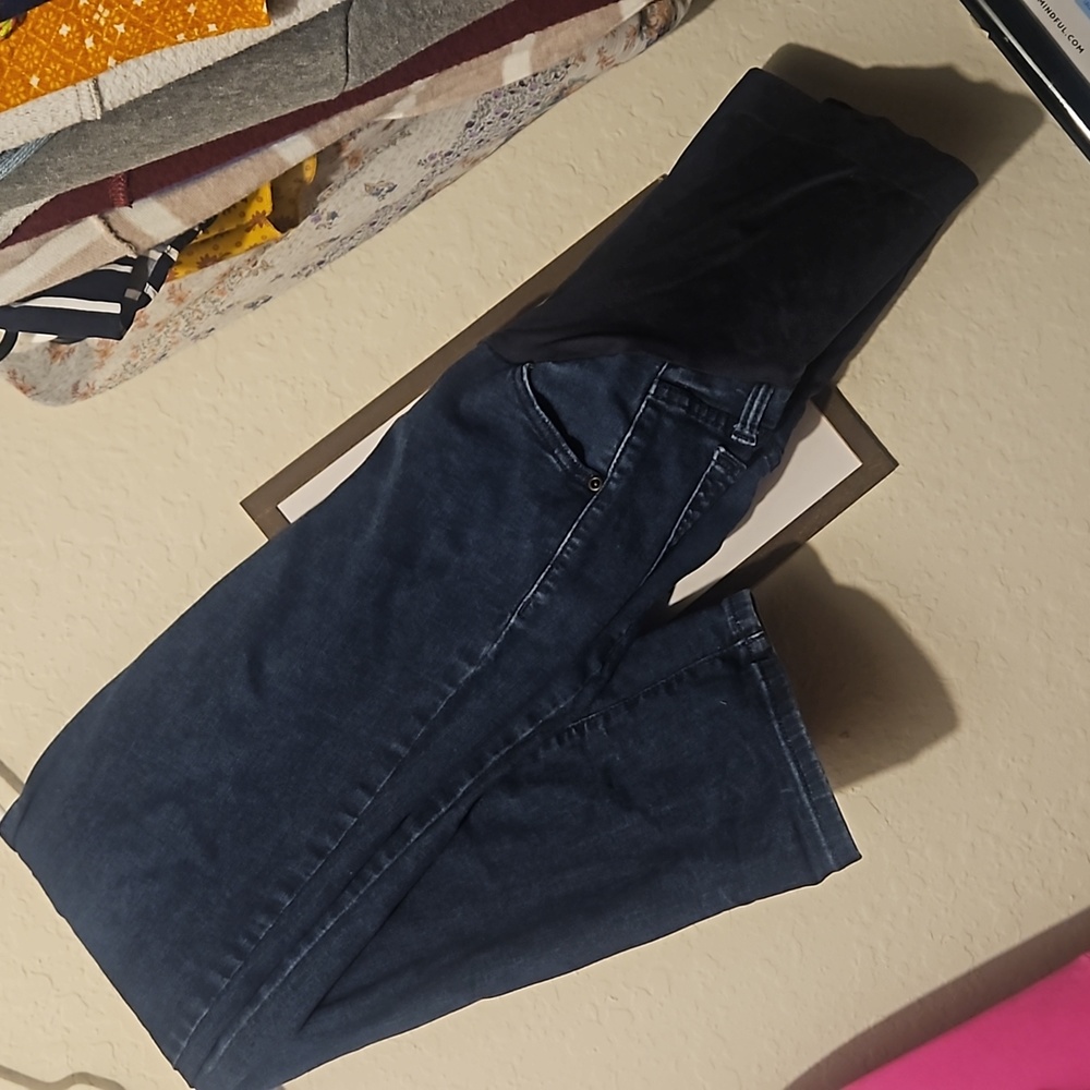 Dark Wash Comfy Elastic Waste Maternity jeans